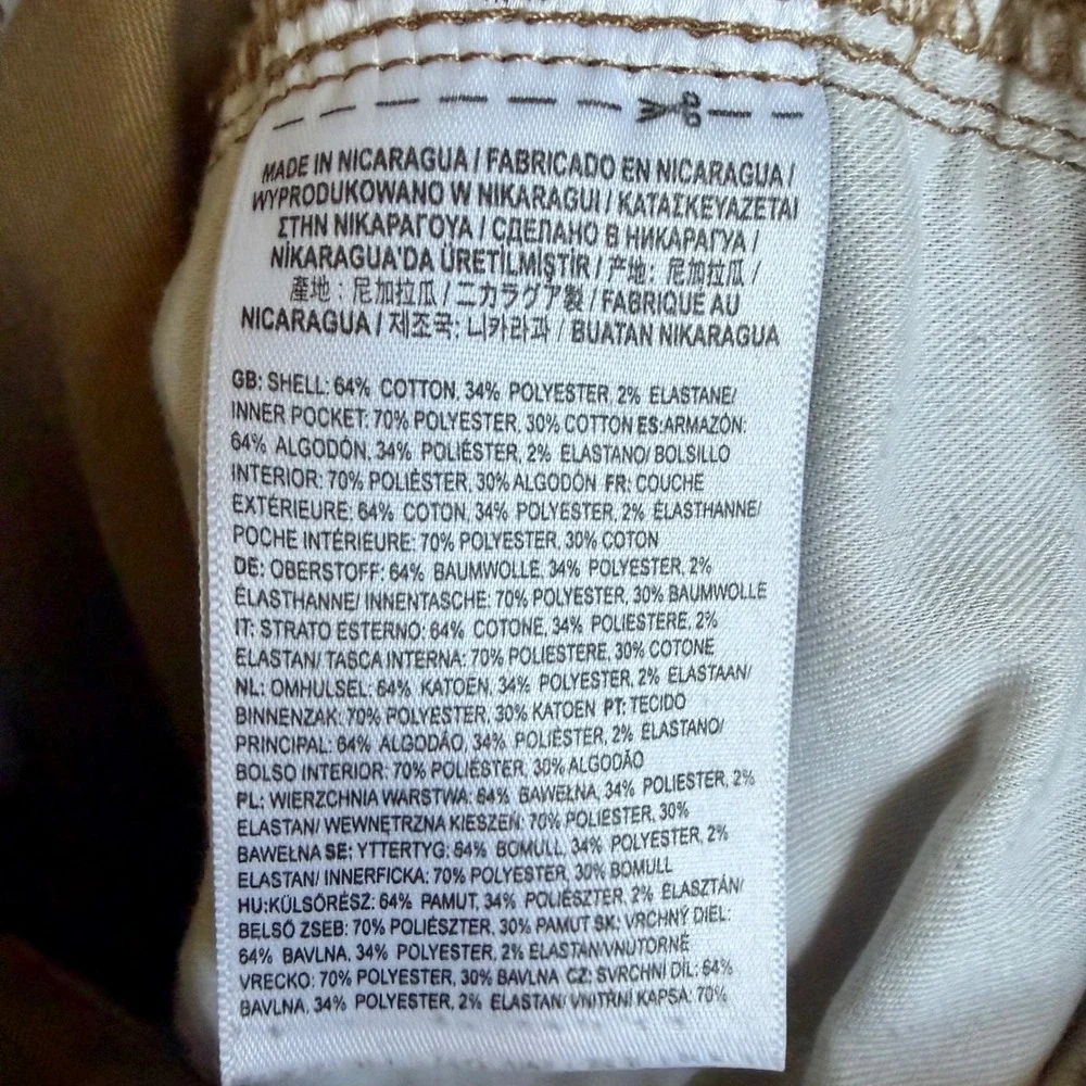 Vans Authentic Chino Slim Fit Khaki Tan Pants Mens Size 34 Skater Streetwear